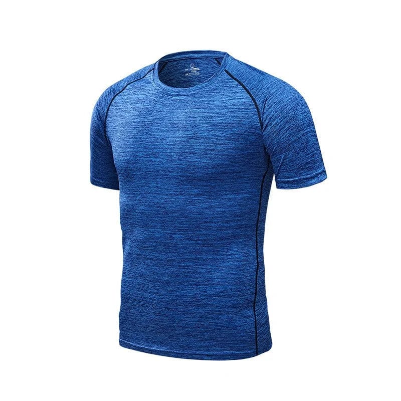 FITAZON Apparel Blue / Large Men's Quick Dry Compression Running T-Shirts: Fitness & Soccer Sportswear