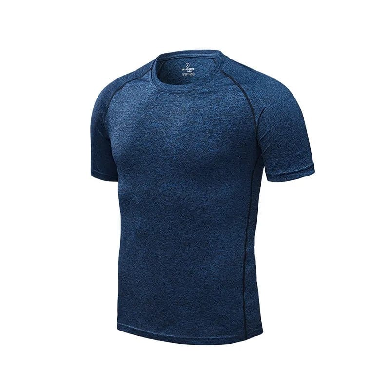 FITAZON Apparel Dark blue / 3 Extra Large Men's Quick Dry Compression Running T-Shirts: Fitness & Soccer Sportswear